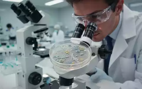 Wissenschaftler bei der mikroskopischen Untersuchung von Bakterienkulturen im Labor zur Erforschung von Atemwegserkrankungen. - Foto: über boerse-global.de