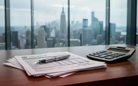 Ein Schreibtisch mit Taschenrechner und offiziellen Finanzdokumenten in einem modernen Büro. - Foto: über boerse-global.de