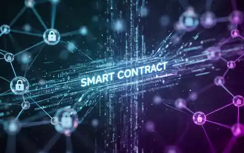 Glühende digitale Blockchain-Netzwerkvisualisierung, die Cybersicherheitsbedrohungen und Smart-Contract-Daten darstellt. - Foto: über boerse-global.de