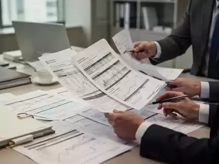 Ein Geschäftsmann bei der Prüfung komplexer Finanzunterlagen zur strategischen Nachlassplanung in einem modernen Büro. - Foto: über boerse-global.de