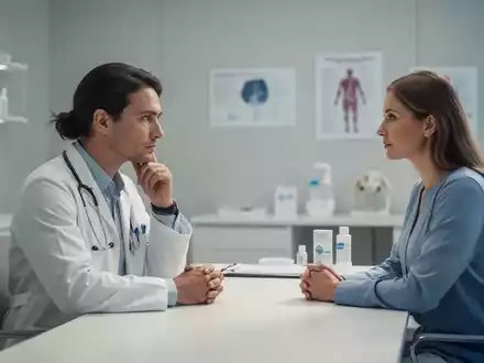Ein Arzt und ein Patient in einem ruhigen, modernen Behandlungsraum während eines empathischen Beratungsgesprächs. - Foto: über boerse-global.de
