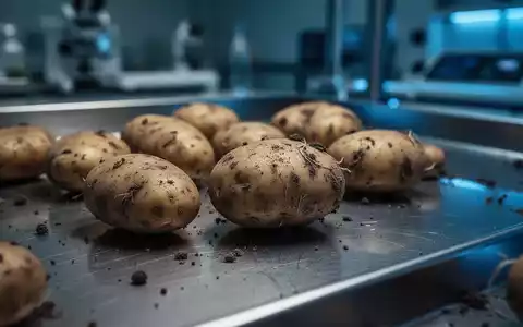 Nahaufnahme von geernteten Kartoffeln in einem modernen, professionellen Agrar-Forschungslabor. - Foto: über boerse-global.de