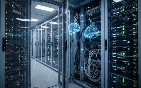 Moderne Serverinfrastruktur in einem Rechenzentrum als Symbol für KI-gestützte Datenverarbeitung und Effizienz. - Foto: über boerse-global.de