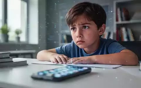 Ein konzentrierter Schüler an einem Schreibtisch mit einem Smartphone im Vordergrund, das die Aufmerksamkeit ablenkt. - Foto: über boerse-global.de