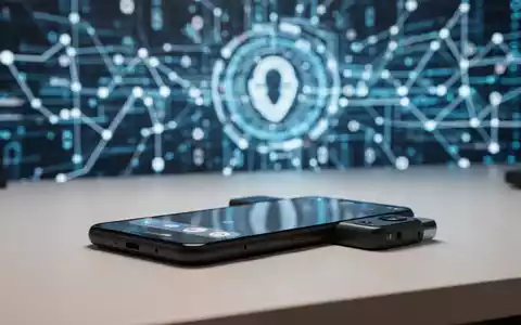 Ein modernes Google Pixel Smartphone auf einem Schreibtisch vor einem unscharfen, digitalen Hintergrund, der Sicherheit symbolisiert. - Foto: über boerse-global.de