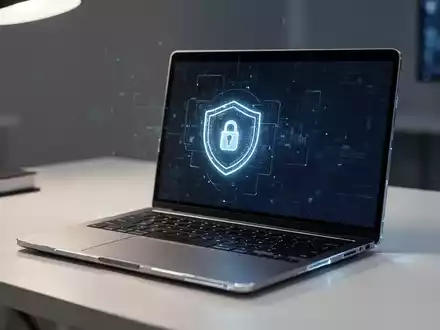 Modernes Laptop auf einem Schreibtisch, das Windows 11-Laufwerksverschlüsselung und Systemsicherheit darstellt. - Foto: über boerse-global.de