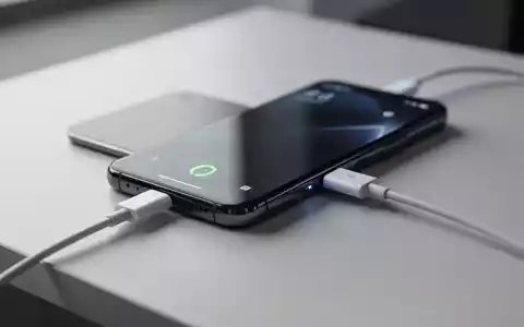 Ein modernes Smartphone an einem Ladekabel auf einem minimalistischen Schreibtisch. - Foto: über boerse-global.de