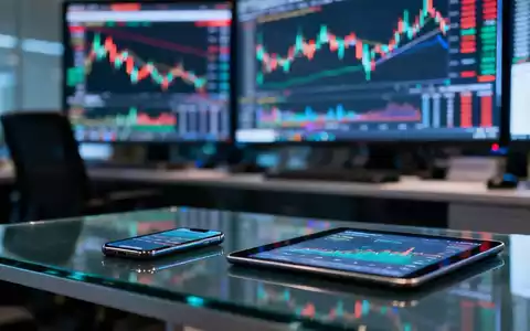 Moderne Finanzhandelsplattform mit digitalen Börsencharts und wirtschaftlichen Daten auf Bildschirmen. - Foto: über boerse-global.de