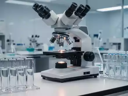 Medizinisches Labor mit Mikroskop und Reagenzgläsern zur Erforschung neurodegenerativer Biomarker. - Foto: über boerse-global.de