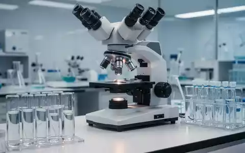 Medizinisches Labor mit Mikroskop und Reagenzgläsern zur Erforschung neurodegenerativer Biomarker. - Foto: über boerse-global.de
