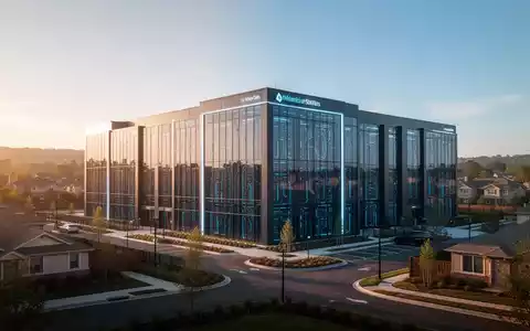 Modernes Rechenzentrum in einer suburbanen Umgebung bei Sonnenlicht. - Foto: über boerse-global.de