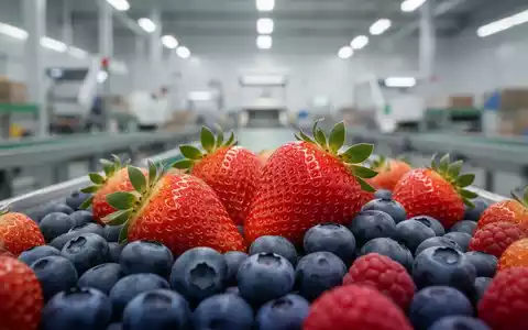 Frische Erdbeeren und Heidelbeeren in einer modernen Logistikumgebung als Symbol für nachhaltige Lieferketten. - Foto: über boerse-global.de