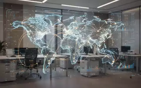 Abstrakte digitale Netzwerkvisualisierung globaler Finanztransaktionen und Regulierungsaufsicht. - Foto: über boerse-global.de