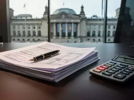 Finanzunterlagen und Taschenrechner auf einem Schreibtisch als Symbol für steuerliche Änderungen bei Vereinen. - Foto: über boerse-global.de