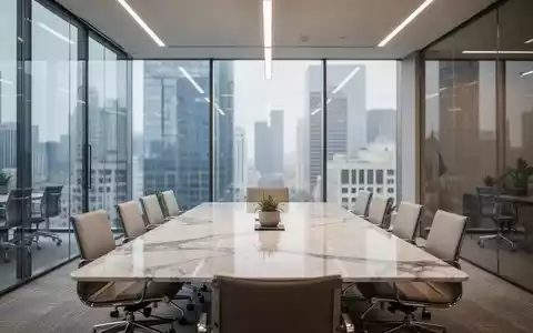 Modernes Bürogebäude mit Besprechungstisch als Symbol für Corporate Governance und regulatorische Untersuchungen. - Foto: über boerse-global.de