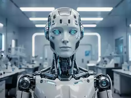 Ein moderner humanoider Roboter in einer technologisch fortschrittlichen Laborumgebung. - Foto: über boerse-global.de
