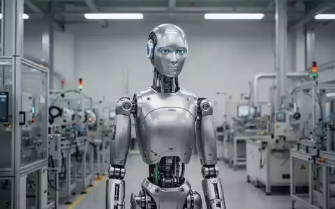 Ein humanoider Roboter in einer modernen High-Tech-Industrieanlage. - Foto: über boerse-global.de