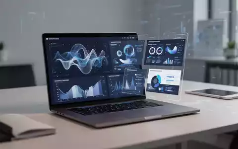 Modernes Laptop-Display mit Präsentationsfolien und Datenvisualisierungen im professionellen Arbeitsumfeld. - Foto: über boerse-global.de