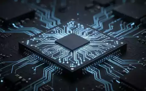 Ein glühender Mikrochip auf einem dunklen, technologischen Hintergrund als Symbol für die Halbleiterindustrie. - Foto: über boerse-global.de