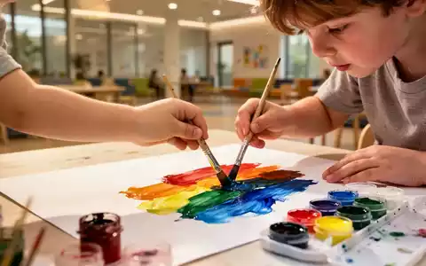 Ein Kind malt mit Wasserfarben auf Papier, um traumatische Erlebnisse kreativ zu verarbeiten. - Foto: über boerse-global.de