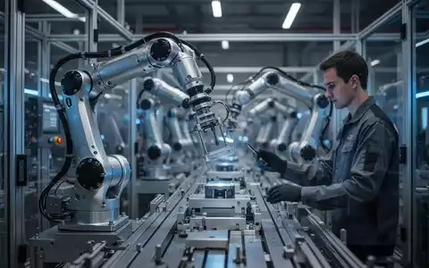 Ein Techniker arbeitet an einem fortschrittlichen humanoiden Roboterarm in einer modernen High-Tech-Industrieanlage. - Foto: über boerse-global.de