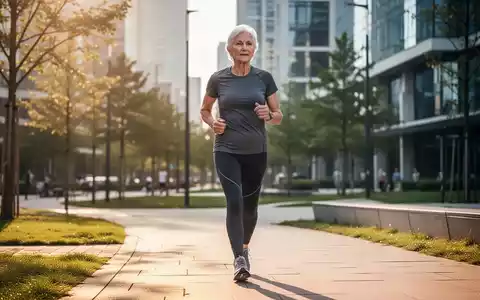 Eine ältere Person geht zügig durch einen sonnigen Park, um Bewegung und Gesundheit zu symbolisieren. - Foto: über boerse-global.de