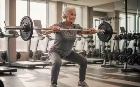 Ein fitter Senior trainiert konzentriert an einem Fitnessgerät in einem hellen, modernen Fitnessstudio. - Foto: über boerse-global.de