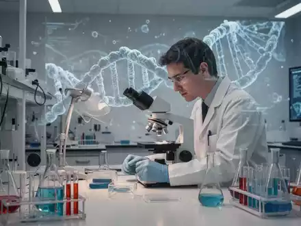 Wissenschaftliche Darstellung einer modernen genetischen Laborumgebung mit Fokus auf evolutionäre Genetik. - Foto: über boerse-global.de