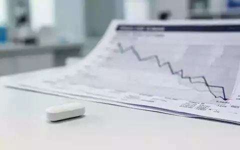 Eine einzelne weiße Tablette auf einem Labortisch neben einer Grafik, die einen Gewichtsverlust visualisiert. - Foto: über boerse-global.de
