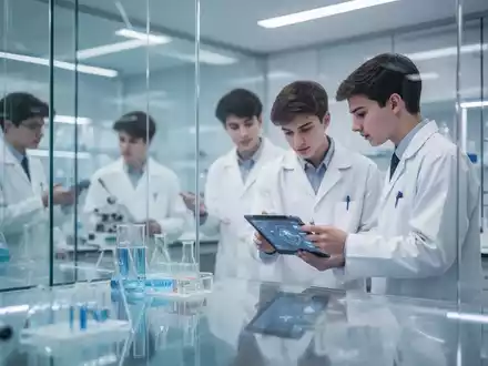 Ein modernes Forschungslabor mit Wissenschaftlern, die an technologischen Innovationen arbeiten. - Foto: über boerse-global.de