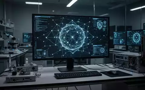 Hochtechnologischer digitaler Forensik-Laborscreen mit komplexem leuchtendem Netzwerkraster und Datenanalysetools. - Foto: über boerse-global.de