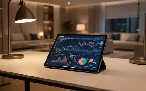 Ein digitaler Tablet-Bildschirm mit Finanzgrafiken auf einem Schreibtisch als Symbol für digitale Altersvorsorge. - Foto: über boerse-global.de