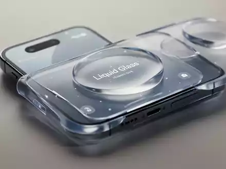 Nahaufnahme eines Smartphone-Bildschirms mit modernem, transluzentem Glas-Interface-Design. - Foto: über boerse-global.de
