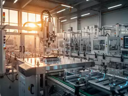 Moderne Produktionsanlagen in einer deutschen Industriehalle bei goldenem Licht als Symbol für wirtschaftliche Stabilität. - Foto: über boerse-global.de