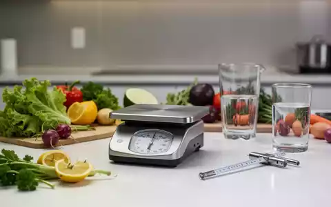 Küchenszene mit frischen Lebensmitteln, einer Waage und einem Glas Wasser als Symbol für wissenschaftliche Ernährungsanalyse. - Foto: über boerse-global.de