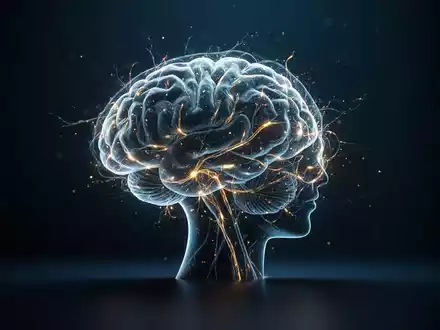 Stilisierte Darstellung eines leuchtenden menschlichen Gehirns als Symbol für neuronale Anpassung durch Meditation. - Foto: über boerse-global.de