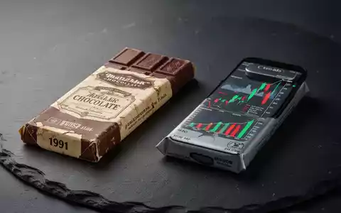 Vergleich eines historischen Schokoriegels von 1991 mit einer modernen Version zur Veranschaulichung der Shrinkflation. - Foto: über boerse-global.de