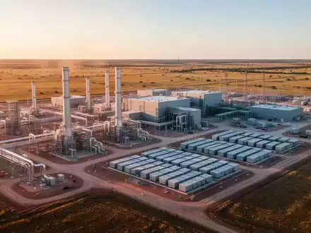 Luftaufnahme einer riesigen, modernen Halbleiterfabrik-Baustelle im ländlichen Texas mit integrierter Strominfrastruktur. - Foto: über boerse-global.de