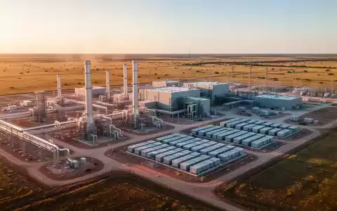 Luftaufnahme einer riesigen, modernen Halbleiterfabrik-Baustelle im ländlichen Texas mit integrierter Strominfrastruktur. - Foto: über boerse-global.de