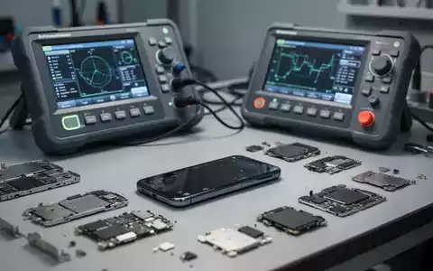 Ein sauberer Werkstatttisch mit zerlegtem Smartphone und Ersatzteilen für professionelle Elektronikreparaturen. - Foto: über boerse-global.de