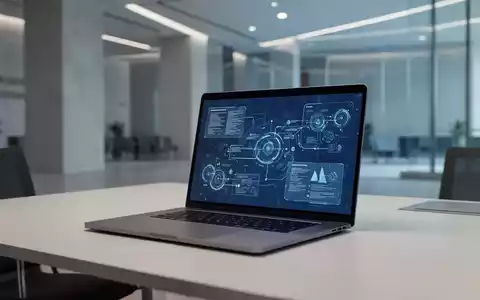 Moderner Büroarbeitsplatz mit Laptop, der digitale Dokumenten-Workflows für die E-Verwaltung anzeigt. - Foto: über boerse-global.de