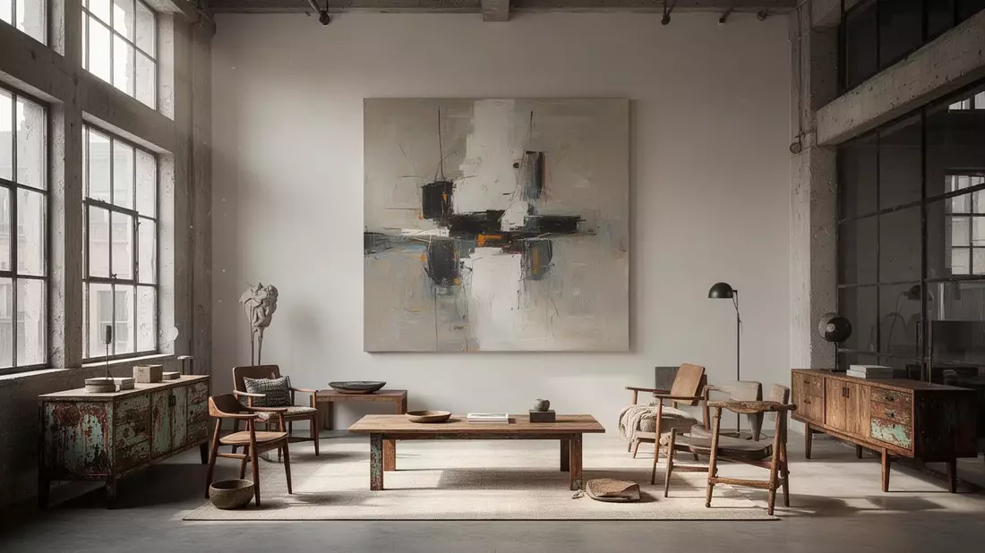 Artsy-Wohnstil: Minimalismus trifft auf künstlerische Raumgestaltung