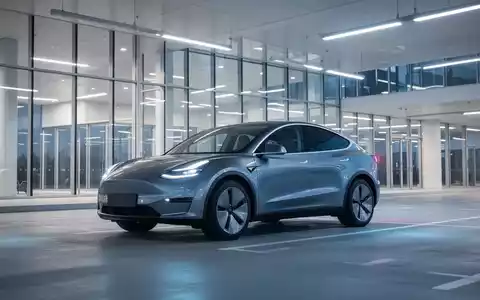 Modernes Elektroauto in einer hellen, architektonisch anspruchsvollen Firmen-Tiefgarage. - Foto: über boerse-global.de