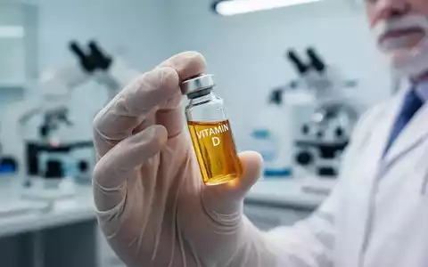 Nahaufnahme einer medizinischen Ampulle in einer dermatologischen Praxis als Symbol für die Vitamin-D-Therapie. - Foto: über boerse-global.de