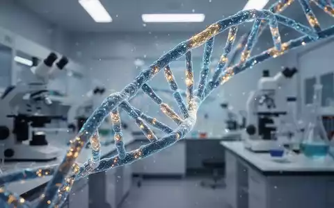 Abstrakte Darstellung einer DNA-Struktur in einem medizinischen Labor als Symbol für epigenetische Altersforschung. - Foto: über boerse-global.de