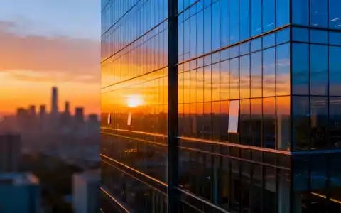 Moderner Bürokomplex bei Sonnenuntergang als Symbol für die Finanzmärkte - Foto: über boerse-global.de