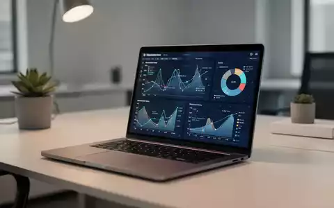 Ein moderner, minimalistischer Arbeitsplatz mit einem Laptop, auf dessen Bildschirm komplexe Datenanalysen zu sehen sind. - Foto: über boerse-global.de