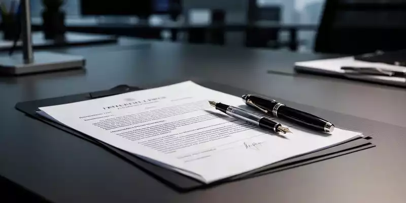 Ein Schreibtisch mit juristischen Unterlagen und einem Füllfederhalter als Symbol für arbeitsrechtliche Dokumente. - Foto: über boerse-global.de