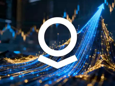 Abstrakte digitale Datenlandschaft mit aufsteigenden Lichtlinien, die eine positive Marktdynamik symbolisieren. - Foto: über boerse-global.de