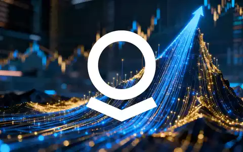 Abstrakte digitale Datenlandschaft mit aufsteigenden Lichtlinien, die eine positive Marktdynamik symbolisieren. - Foto: über boerse-global.de